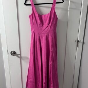 STAUD Pink Midi Dress